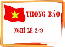 THÔNG BÁO NGHỈ LỄ 2/9